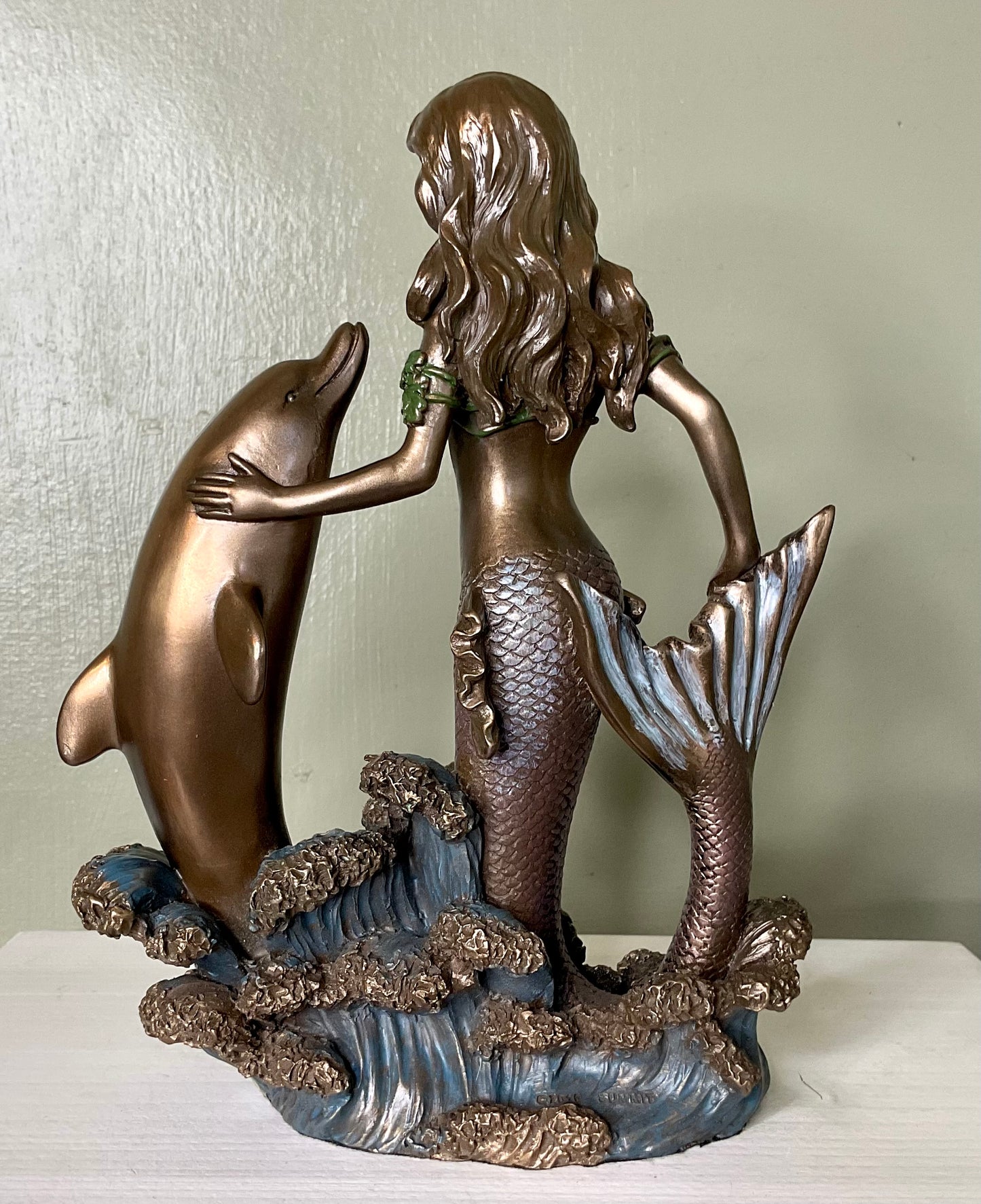 Mermaid and Dolphin Statue