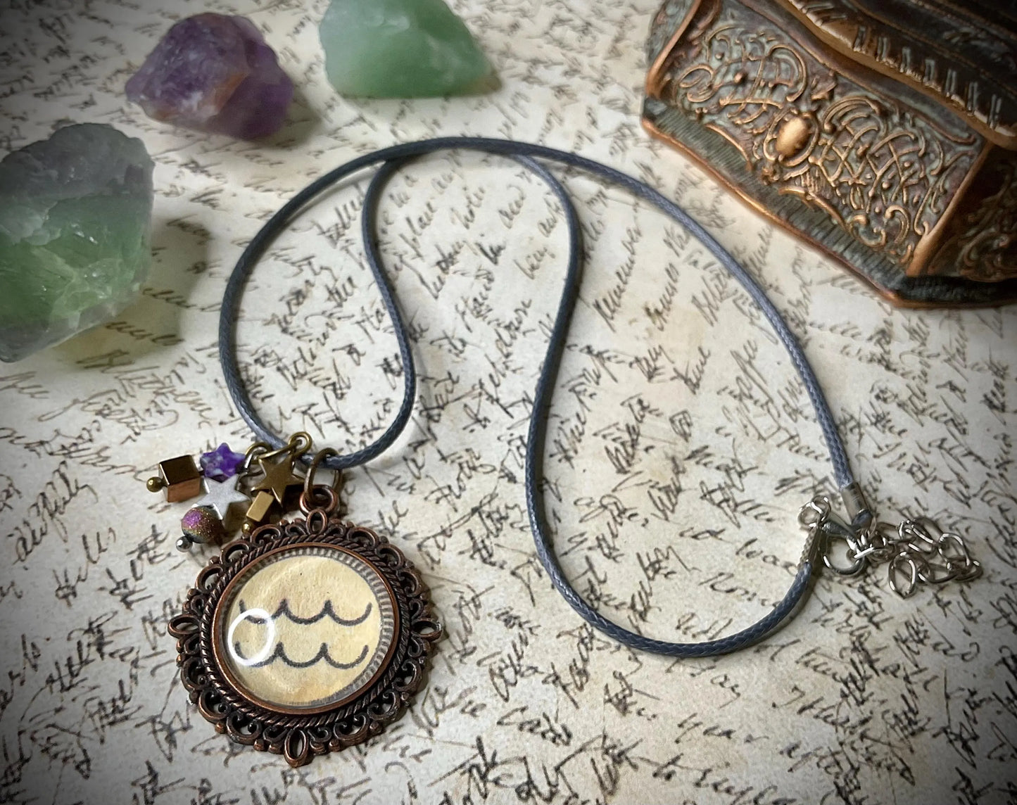 Aquarius Glyph Amulet