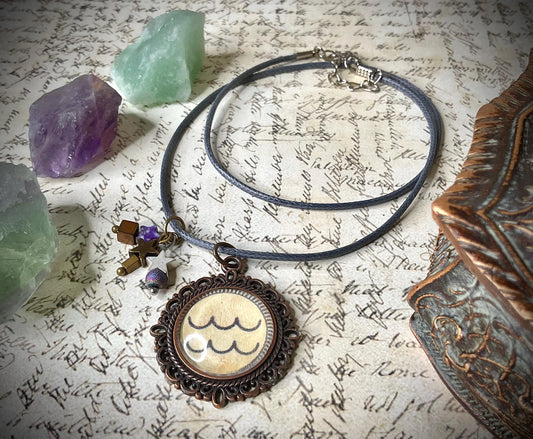 Aquarius Glyph Amulet